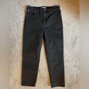 Madewell classic straight leg black jeans size 28